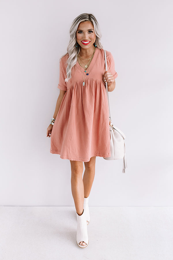 Truly Tempting Babydoll Dress In Rustic Rose Image - 1