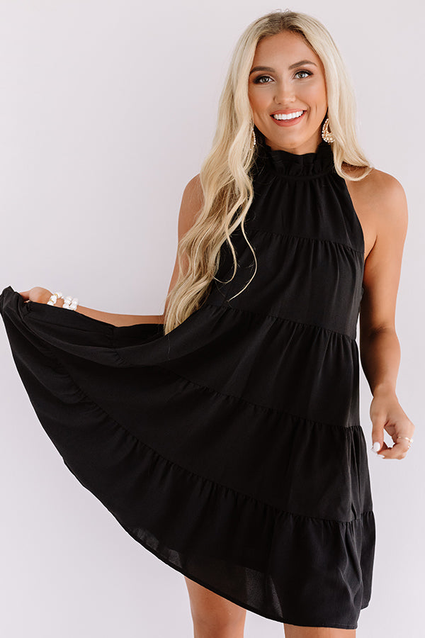 Rome On My Mind Shift Dress In Black Image - 3