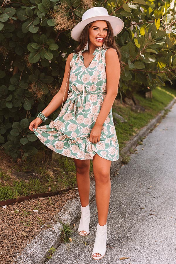 Lattes At The Louvre Ruffle Dress Image - 1