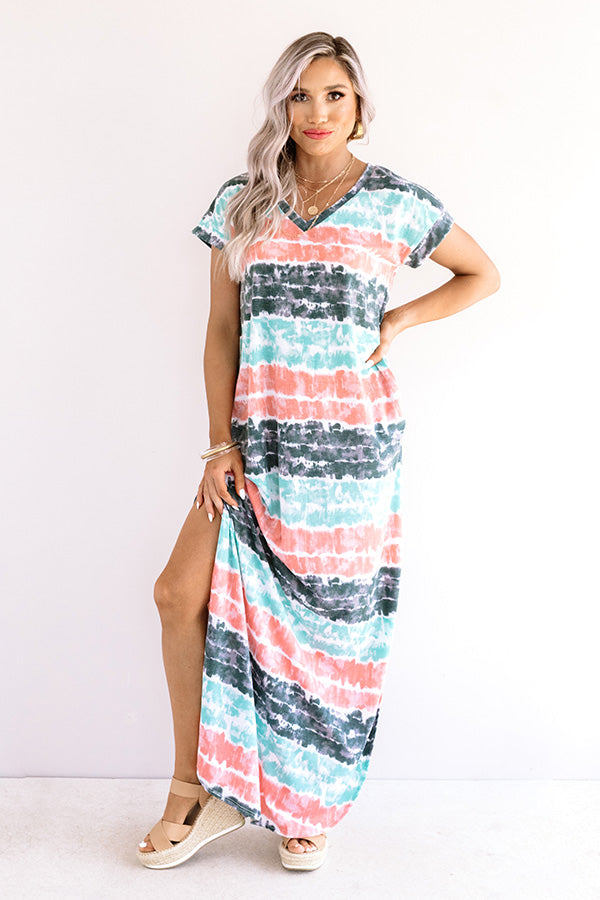 Here And There Tie Dye Maxi In Ocean Wave Image - 1