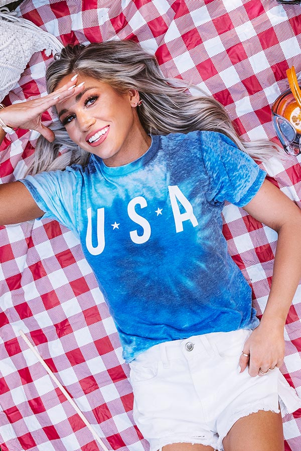 Usa Tie Dye Shift Tee Image - 3