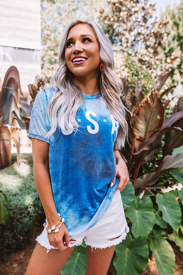 Usa Tie Dye Shift Tee Image - 1