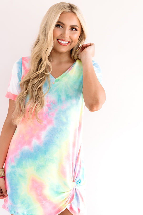 Bright On Track Tie Dye Dress Image - 3