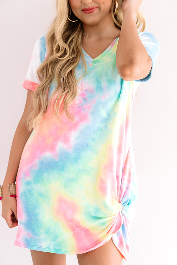 Bright On Track Tie Dye Dress Image - 4