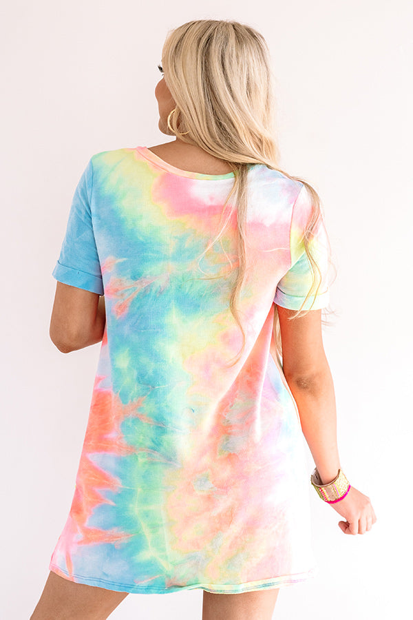 Bright On Track Tie Dye Dress Image - 5