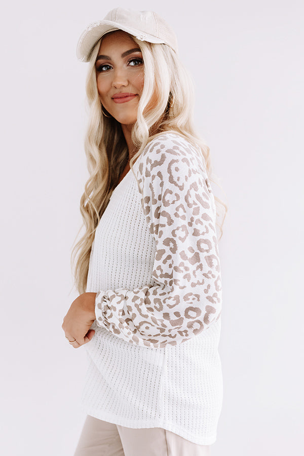 Added Kindess Leopard Knit Top Image - 5