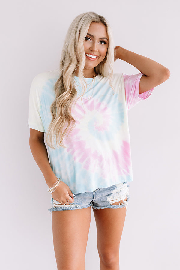 Shoreline Divine Tie Dye Tee In Blue Image - 4