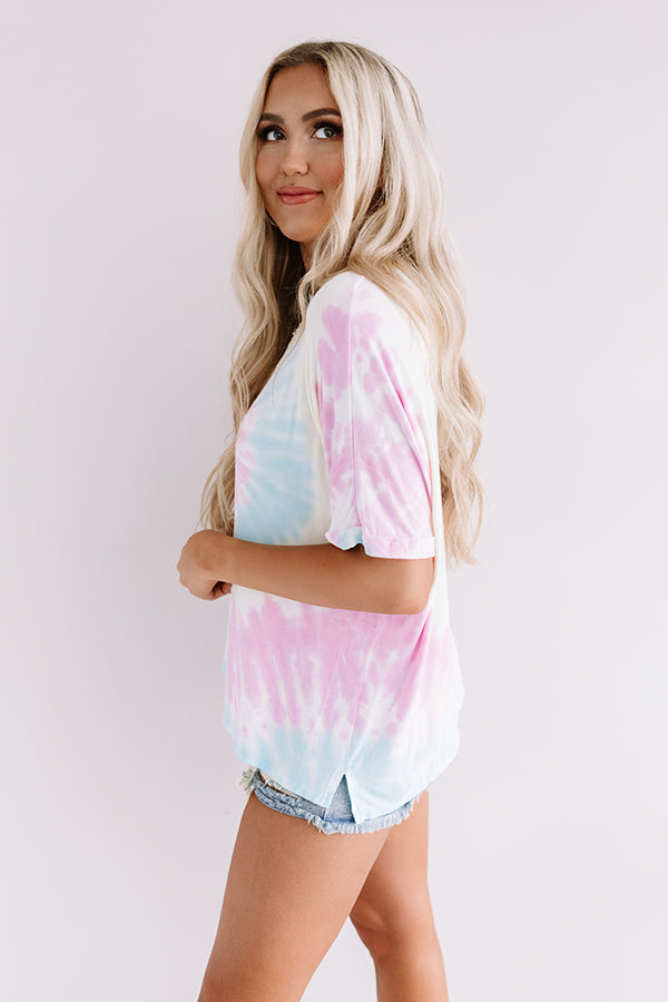 Shoreline Divine Tie Dye Tee In Blue Image - 5