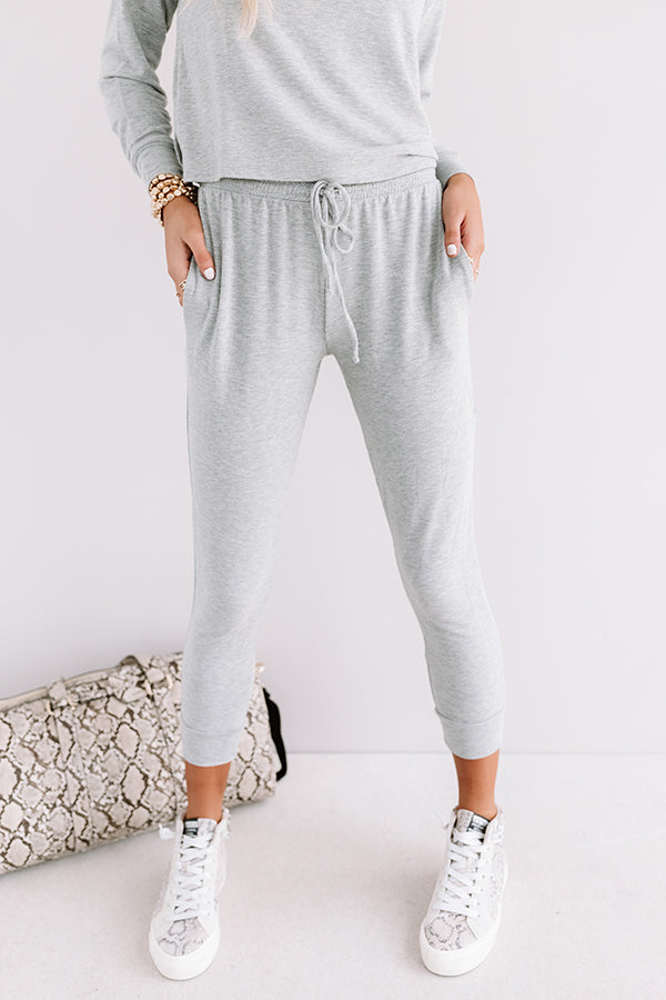 Set To Snuggle Joggers In Grey