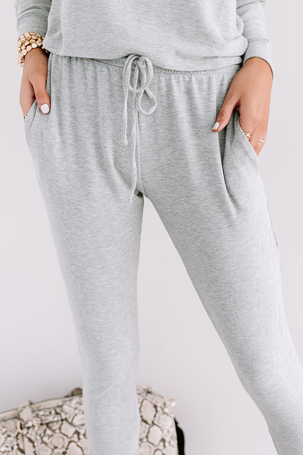 Set To Snuggle Joggers In Grey Image - 2