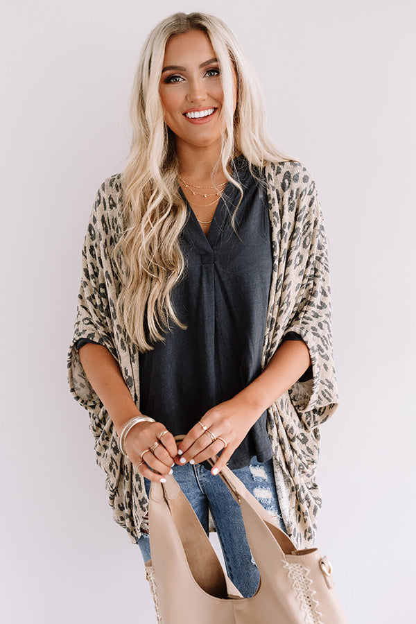 A Chic Peek Leopard Cardigan Image - 1