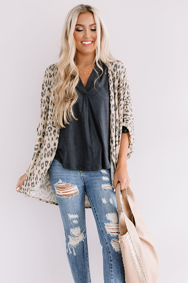 A Chic Peek Leopard Cardigan Image - 3