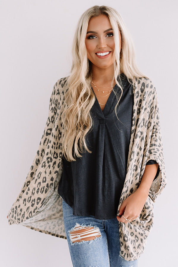 A Chic Peek Leopard Cardigan Image - 4