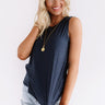 Simply Splendid Boyfriend Tank In Navy Image - 1