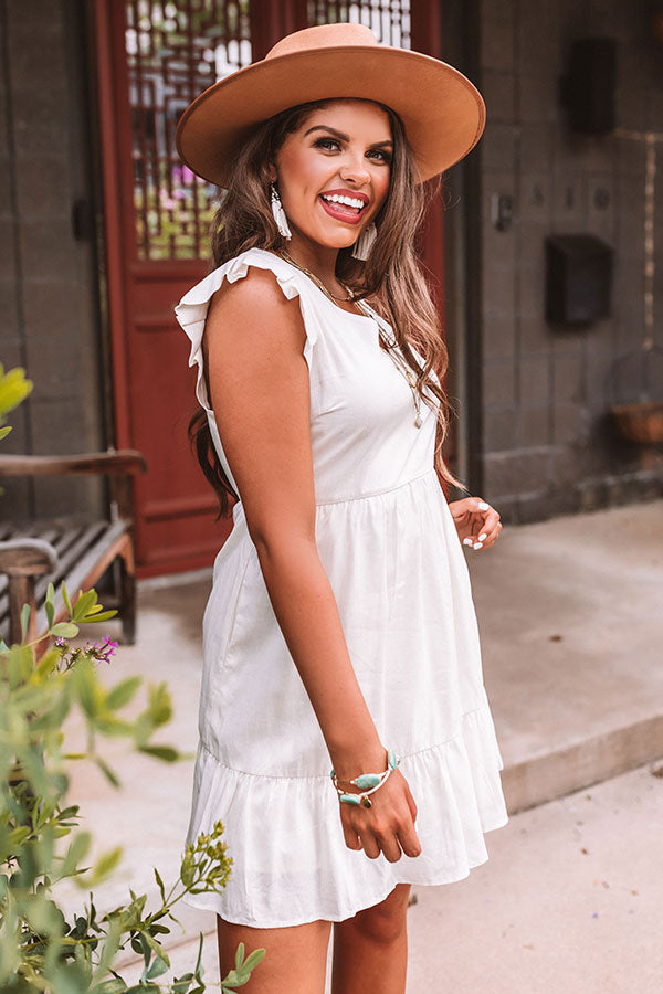 Delightfully Chic Shift Dress In Ivory Image - 3