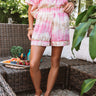 Morning Sunrise Tie Dye Shorts In Pink Image - 1