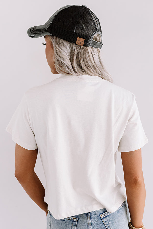 Feelin' Good Crop Top In Stone Image - 4