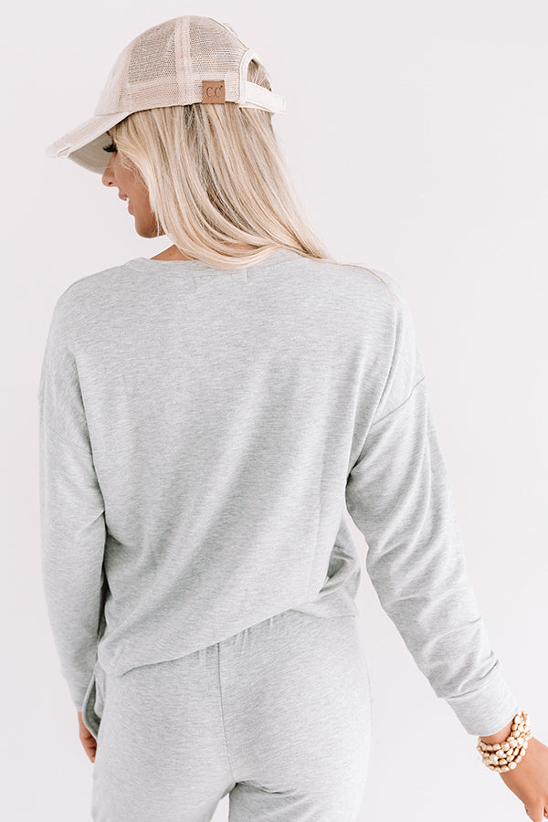 Set To Snuggle Sweatshirt In Grey Image - 5