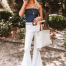 The Rory High Waist Flares In White Image - 1