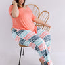 Here And There Tie Dye Joggers In Ocean Wave Curves Image - 1