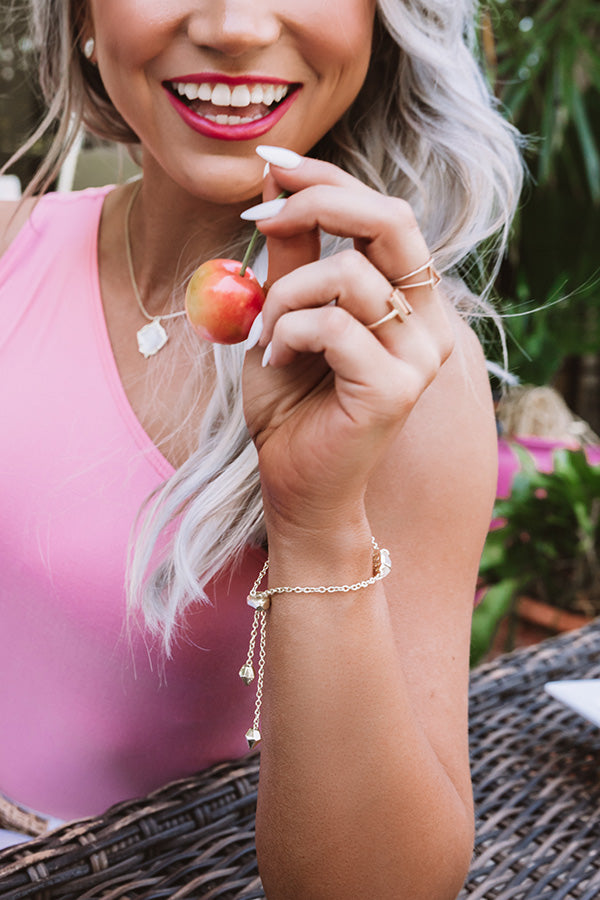 Kendra Scott Everlyne Gold Chain Bracelet in Ivory Mother-Of-Pearl Image - 3