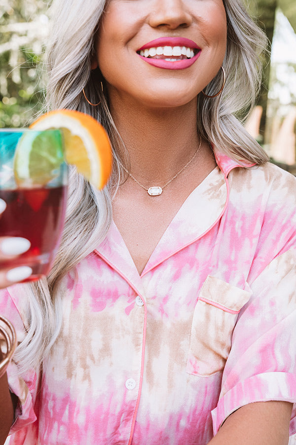 Kendra Scott Elisa Rose Gold Pendant Necklace in Ivory Pearl Image - 1