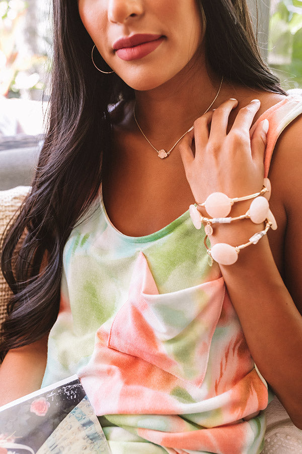 Kendra Scott Tess Gold Small Pendant Necklace in Rose Quartz Image - 1