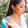 Kendra Scott Dani Gold Drop Earrings in Bronze Veined Turquoise Magnesite Image - 1