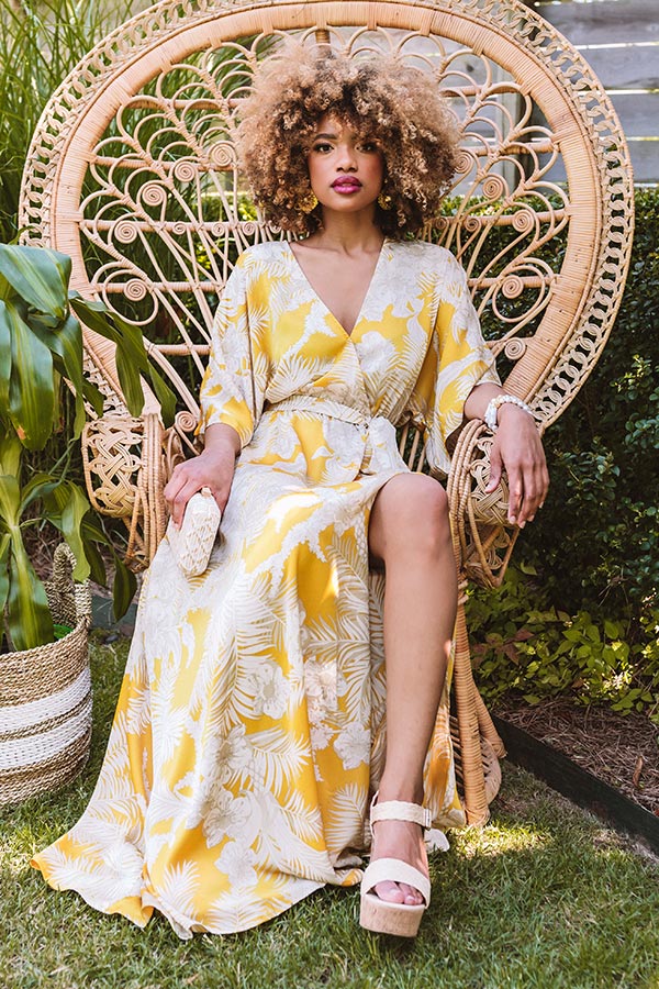 Waves In Waikiki Floral Maxi Image - 1