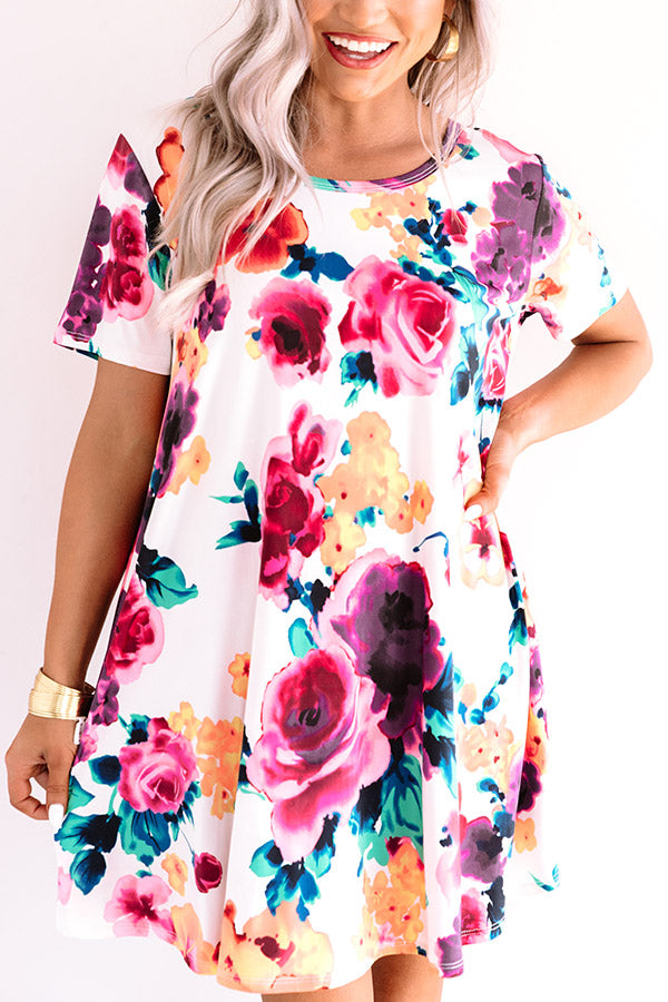 Passage To Paradise Floral Shift Dress Image - 4