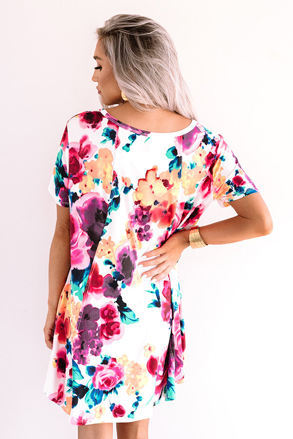 Passage To Paradise Floral Shift Dress Image - 5