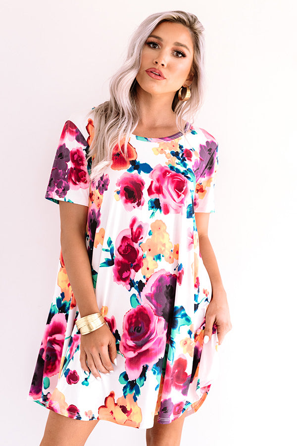 Passage To Paradise Floral Shift Dress Image - 3