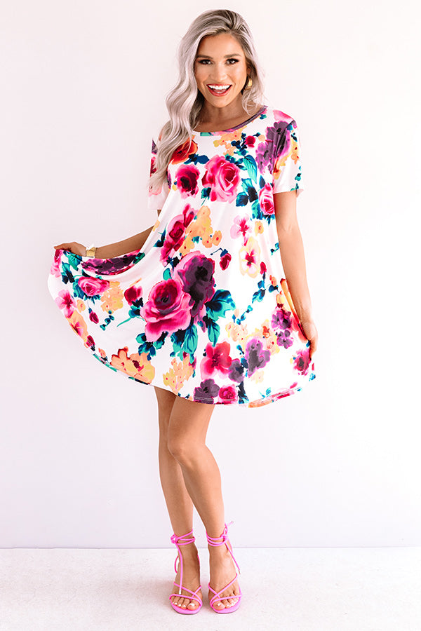Passage To Paradise Floral Shift Dress Image - 2