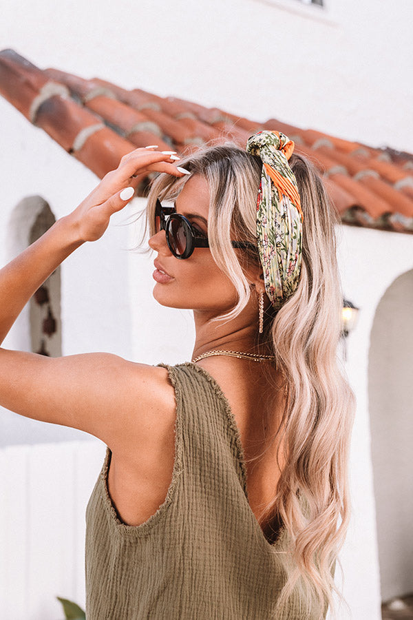 Floral Festivities Scarf In Yellow Image - 1