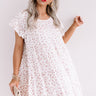 Hooked On Love Leopard Shift Dress In White Image - 1