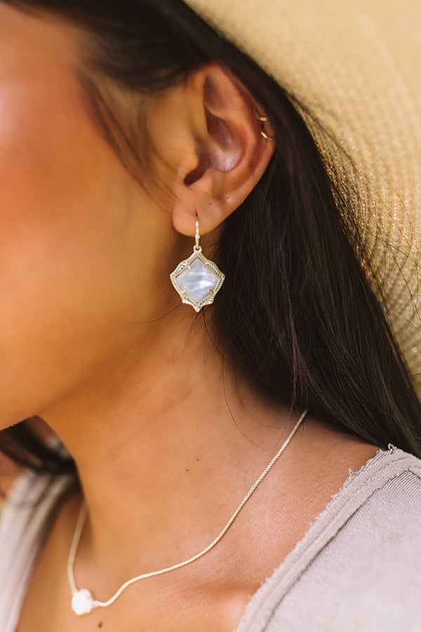 Kendra Scott Kyrie Gold Drop Earrings in Ivory Pearl Image - 2