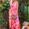 Surfing Until Sunset Tie Dye Maxi In Tangerine Image - 1