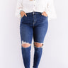 The Sorel Midrise Distressed Skinny Curves Image - 1