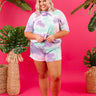Lounging In Tie Dye Shorts Curves Image - 1