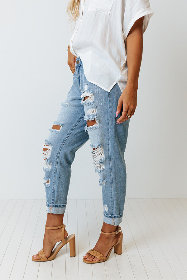 The Jagger Midrise Distressed Relaxed Skinny Image - 4