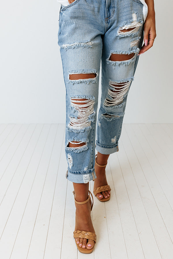 The Jagger Midrise Distressed Relaxed Skinny Image - 5