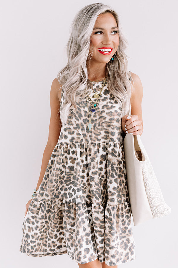 Unforgettable Feelings Leopard Babydoll Dress Image - 1