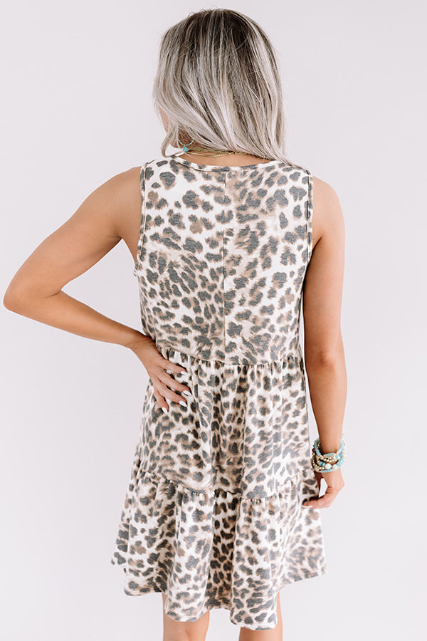 Unforgettable Feelings Leopard Babydoll Dress Image - 5