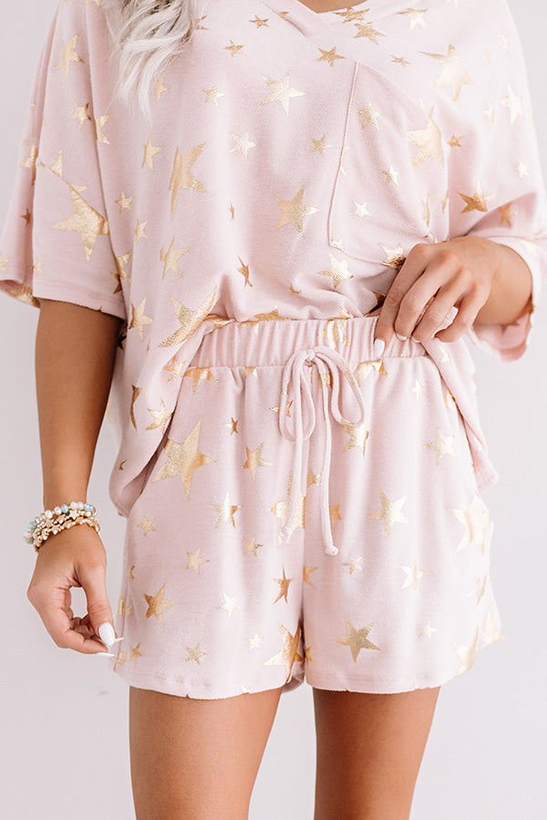 A Hint Of Stardust Shorts In Pink Image - 5