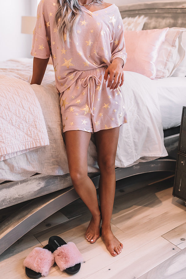 A Hint Of Stardust Shorts In Pink Image - 1