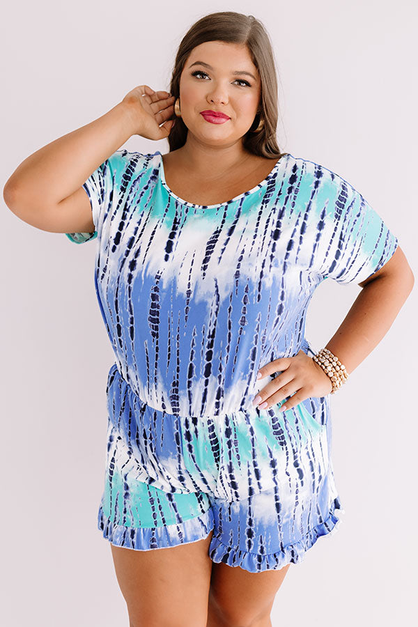 Ocean Overlook Tie Dye Romper Curves Image - 1