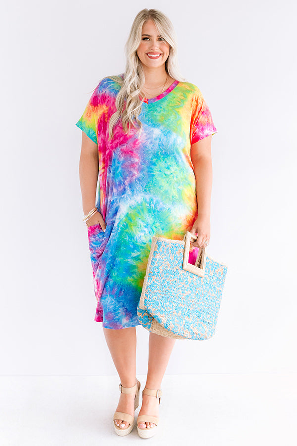 Craving Attention Tie Dye Dress Curves Image - 2