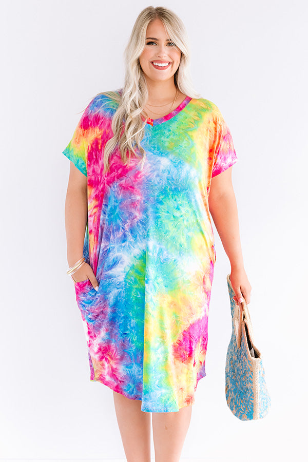 Craving Attention Tie Dye Dress Curves Image - 1