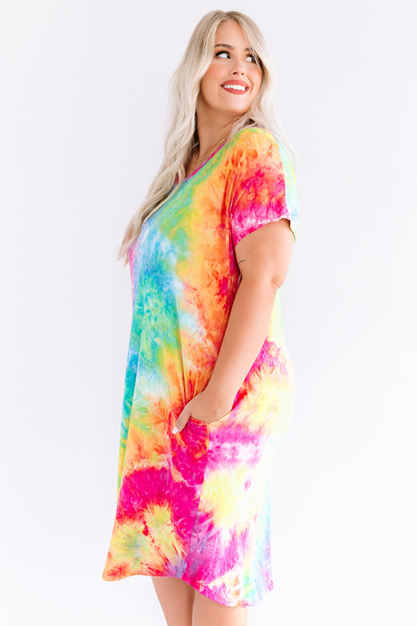Craving Attention Tie Dye Dress Curves Image - 4