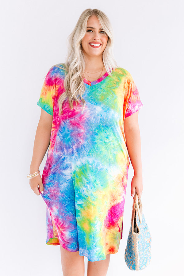 Craving Attention Tie Dye Dress Curves Image - 3